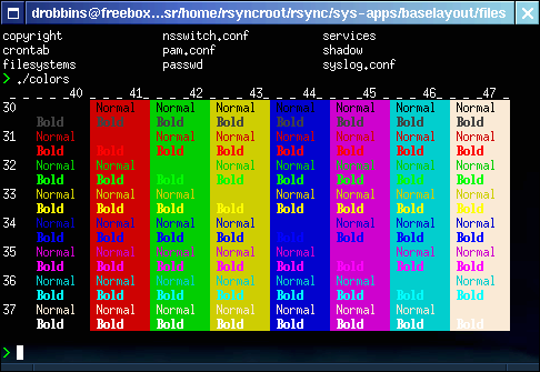 colortable